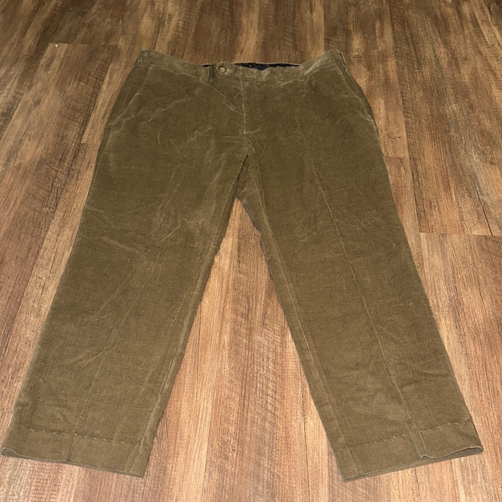 Lauren‎ Ralph Lauren Mens Tan/Brown Corduroy Flat Front Pants 40